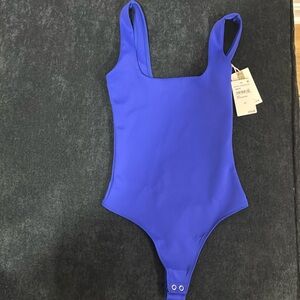 Good American SCUBA MODERN TANK BODYSUIT | WAVE BLUE002